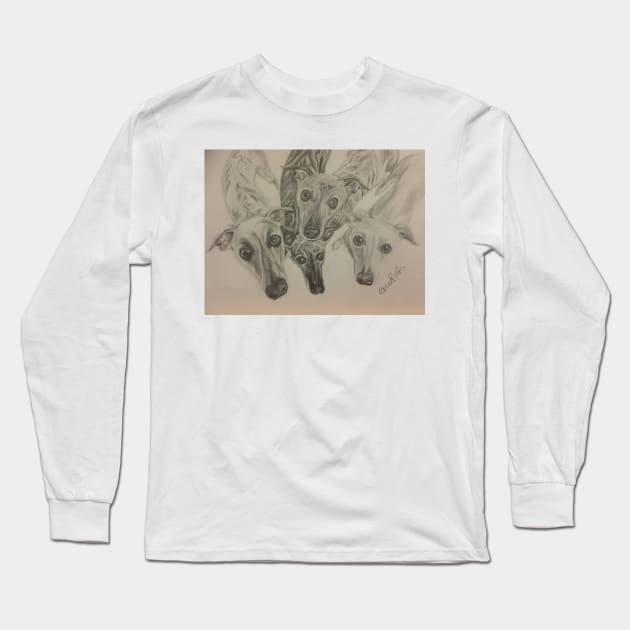 Whippets Long Sleeve T-Shirt by Merlinsmates